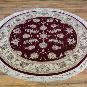 Hand-Knotted Tabriz Design Wool Handmade Rug (Size 4.0 X 4.0) Cwral-7017