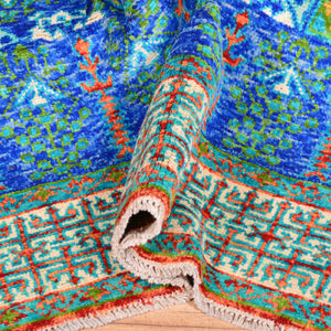 Hand-Knotted Mamluk Design Handmade Wool Rug (Size 5.1 X 6.6) Cwral-7053