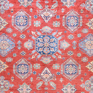 Hand-Knotted Caucasian Design Super Kazak Wool Rug (Size 8.0X 10.0) Cwral-7092