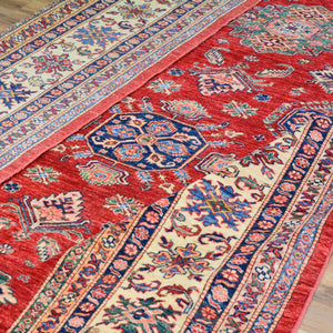 Hand-Knotted Caucasian Design Super Kazak Wool Rug (Size 8.0X 10.0) Cwral-7092