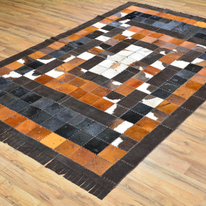 Turkish Cowhide Patchwork Hand Stitched (Size 5.4 X 8.2) Cwral-7170