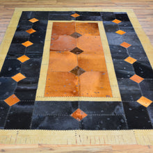 Load image into Gallery viewer, Turkish Cowhide Patchwork Hand Stitched Rug (Size 5.7 X 7.8) Cwral-7173