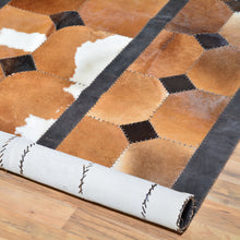 Load image into Gallery viewer, Turkish Cowhide Patchwork Hand Stitched Rug (Size 5.6 X 7.9) Cwral-7176
