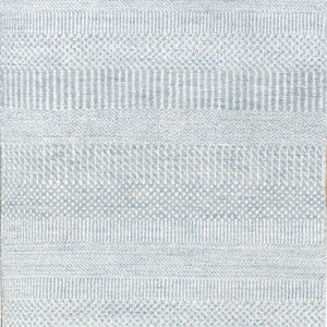Hand-Knotted Grey Modern Design Handmade Wool Rug (Size 2.6 X 12.2) Cwral-7248