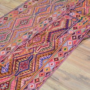 Tribal Afghan Design Multi-Weave Wool Rug (Size 4.2 X 5.5) Cwral-7284