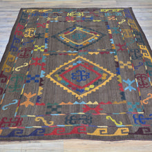 Load image into Gallery viewer, Hand-Woven Afghan Suzani Handmade Wool Flat-weave Rug (Size 4.5 X 6.2) Cwral-7323
