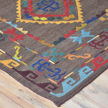 Load image into Gallery viewer, Hand-Woven Afghan Suzani Handmade Wool Flat-weave Rug (Size 4.5 X 6.2) Cwral-7323