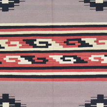 Load image into Gallery viewer, Hand-Woven Flatweave Geometric Design Kilim Wool Rug (Size 5.7 X 7.3) Cwral-7338