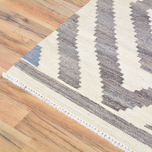 Hand-Woven Flat-weave Kilim Runner 100% Wool Rug (Size 2.5 X 10.0) Cwral-7368