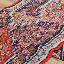 Load image into Gallery viewer, Hand-Woven Persian Sennah Kilim Village Rug 100% Wool (Size 2.5 X 12.6) Cwral-7377