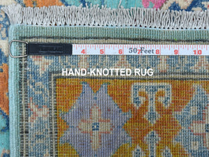 Hand-Knotted Kazak Design Wool Handmade Rug (Size 3.10 X 6.0 ) Cwral-7558