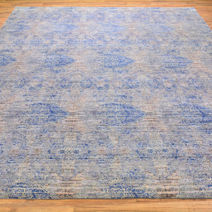 Hand-Knotted Modern Style Handmade Wool/Silk Rug (Size 8.0 X 10.0) Cwral-7479