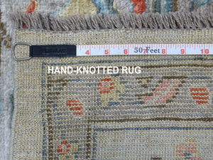 Hand-Knotted Peshawar Oushak Low Pile Wool Rug (Size 8.1 X 9.10) Cwral-7491