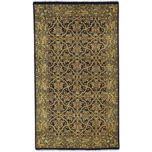 Hand-Knotted Fine T Wash Indian Traditional Handmade Wool Rug (Size 2.10 X 5.0) Cwral-75