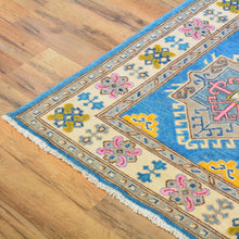 Load image into Gallery viewer, Hand-Knotted Handmade Colorful Geometric Design Wool Rug (Size 2.8 X 6.8) Cwral-7518