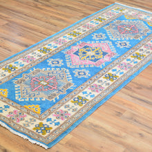 Load image into Gallery viewer, Hand-Knotted Handmade Colorful Geometric Design Wool Rug (Size 2.8 X 6.8) Cwral-7518