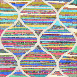 Hand-Woven Flatweave Multicolored Handmade Rug (Size 2.7 X 10.0) Cwral-7530
