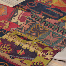 Load image into Gallery viewer, Hand-Woven Kilims Patchwork Handmade Unique Wool Rug (Size 2.8 X 11.4) Cwral-7542