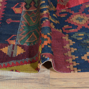 Hand-Woven Kilims Patchwork Handmade Unique Wool Rug (Size 2.8 X 11.4) Cwral-7542