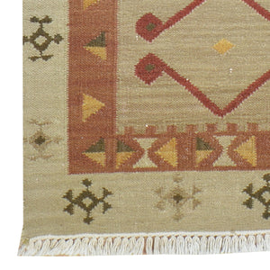 Hand-Woven Reversible Southwestern Design 100% Wool Rug (Size 2.7 X 11.8) Cwral-7545