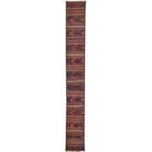 Load image into Gallery viewer, Hand-Woven Afghan Tribal Surmai Kilim 100% Wool Rug (Size 1.7 X 11.10) Cwral-7560