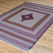 Load image into Gallery viewer, Hand-Woven Fine Afghan Sumack Wool Flatweave Rug (Size 4.1 X 6.5) Cwral-7593