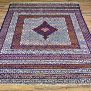 Hand-Woven Fine Afghan Sumack Wool Flatweave Rug (Size 4.1 X 6.5) Cwral-7593