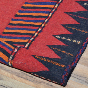 Hand-Woven Flat-weave Tribal Kilim Wool Rug (Size 4.3 X 4.4) Cwral-7599
