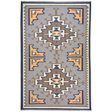 Load image into Gallery viewer, Hand-Woven Tribal Reversible Kilim Southwestern Design Wool Rug (Size 6.5 X 9.11) Cwral-7623