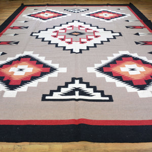 Hand-Woven Navajo Design Southwestern Style Rug (Size 9.11 X 13.7) Cwral-7626