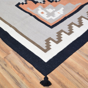 Hand-Woven Southwestern Style Navajo Design Rug (Size 9.9 X 14.2) Cwral-7629