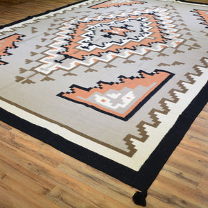 Hand-Woven Southwestern Style Navajo Design Rug (Size 9.9 X 14.2) Cwral-7629