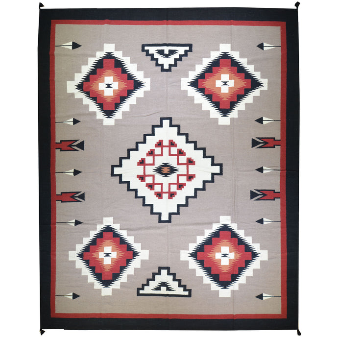 Hand-Woven Navajo Style Southwestern Design Rug (Size 12.0 X 14.7) Cwral-7641