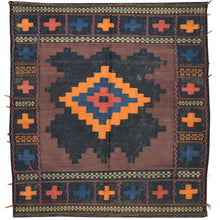 Load image into Gallery viewer, Hand-Woven Flat-weave Tribal Kilim Wool Rug (Size 3.11 X 4.2) Cwral-7713