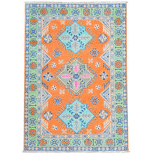 Load image into Gallery viewer, Hand-Knotted Handmade Geometric Design Wool Rug (Size 3.2 X 4.6) Cwral-7740