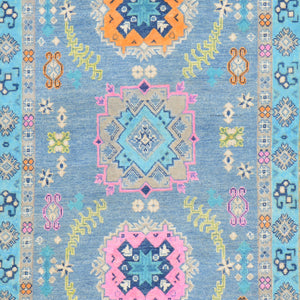 Hand-Knotted Handmade Geometric Design Wool Rug (Size 3.3 X 4.10) Cwral-7743