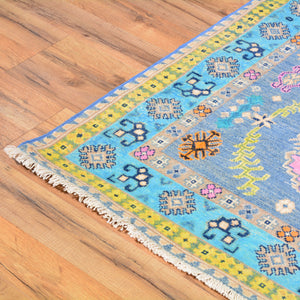 Hand-Knotted Handmade Geometric Design Wool Rug (Size 3.3 X 4.10) Cwral-7743