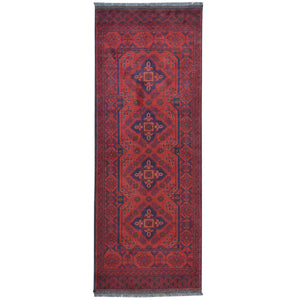 Hand-Knotted Tribal Khal Mohammadi Handmade Wool Rug (Size 2.6 X 6.7) Cwral-7758
