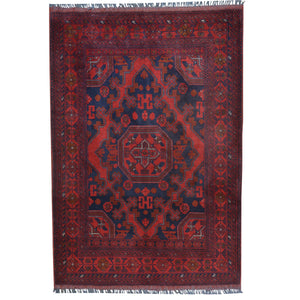 Hand-Knotted Turkmen Handmade Tribal Traditional Rug (Size 3.7 X 5.2) CWral-7764