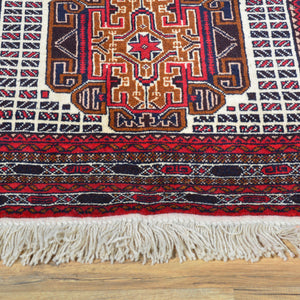 Hand-Knotted Afghan Tribal Baluch Wool Handmade Rug (Size 2.9 X 4.10) Cwral-7776
