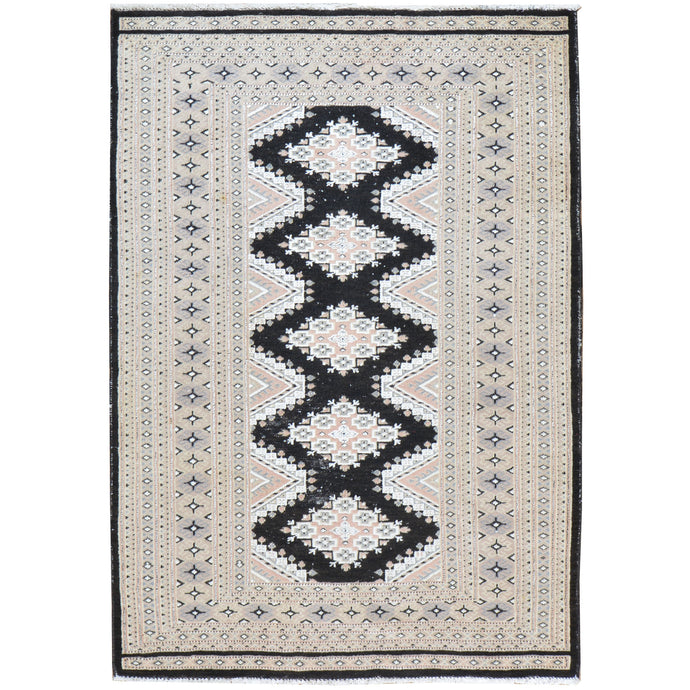 Hand-Knotted Tribal Geometric Design Handmade Wool Rug (Size 3.3 X 4.8) Cwral-7779