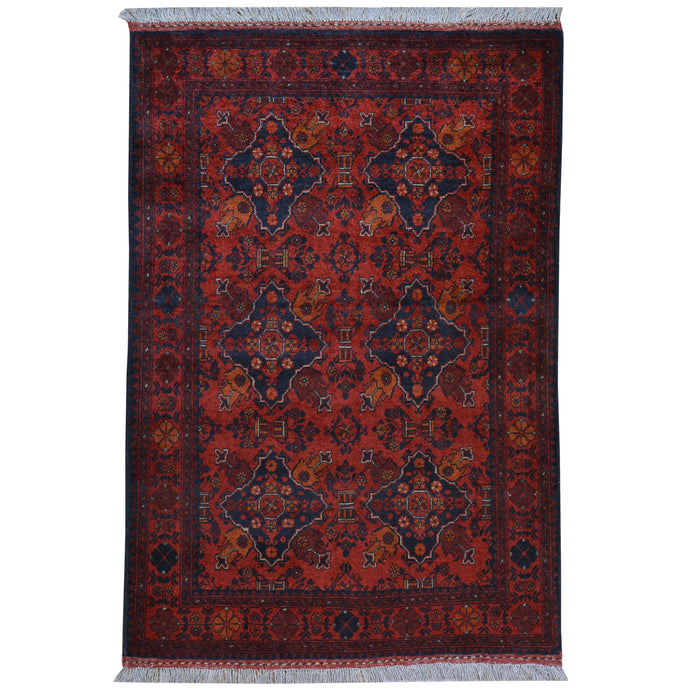 Hand-Knotted Afghan khal Mohammadi Handmade 100% Wool Rug (Size 3.4 X 5.0) Cwral-7791