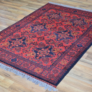 Hand-Knotted Afghan khal Mohammadi Handmade 100% Wool Rug (Size 3.4 X 5.0) Cwral-7791