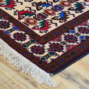 Hand-Knotted Afghan Tribal Baluch Wool Handmade Rug (Size 3.0 X 4.8) Cwral-7797