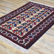 Load image into Gallery viewer, Hand-Knotted Afghan Tribal Baluch Wool Handmade Rug (Size 3.0 X 4.8) Cwral-7797