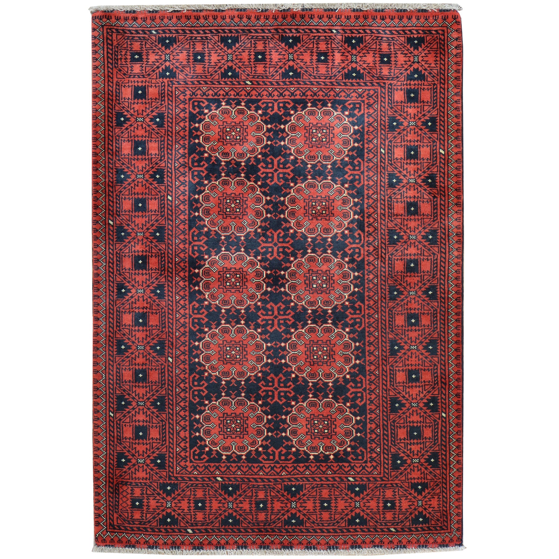 Hand-Knotted Turkmen Handmade Tribal Traditional Wool Rug (Size 3.3 X 4.9)  Cwral-7809
