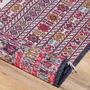 Flatweave Soumak Fine Tribal Maleeki Handmade Wool Rug (Size 4.5 X 6.1) Cwral-7821
