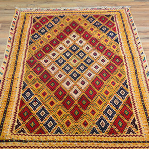 Hand-Knotted And Soumak Fine Oriental Tribal Afghan Rug (Size 2.8 X 4.6) Cwral-7824