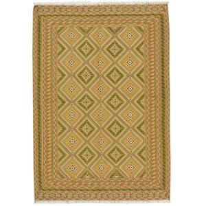 Hand-Knotted And Soumak Fine Oriental Tribal Afghan Rug (Size 2.11 X 4.1) Cwral-7836