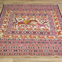Load image into Gallery viewer, Flatweave Soumak Fine Tribal Maleeki Handmade Wool Rug (Size 3.2 X 4.3) Cwral-7845